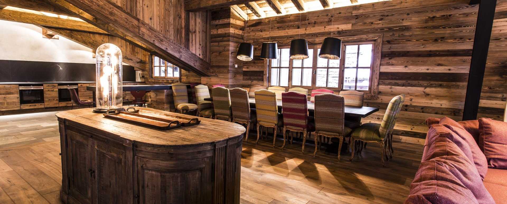 Living area, Chalet Chene - La Mourra